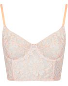Topshop Fluro Corded Lace Bralet - Lyst