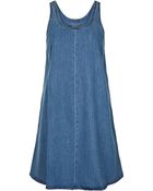 Topshop Tall Denim Trapeze Dress - Lyst