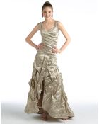 Nicole Miller Metallic Gown - Lyst