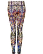 Topshop Stain Glass Print Leggings - Lyst