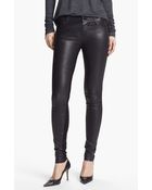 Vince Leather Suede Skinny Pants - Lyst