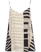 Topshop Silk Stripe Cami By Boutique - Lyst