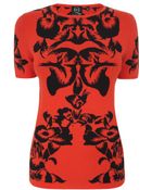 McQ by Alexander McQueen Iris Jacquard Shortsleeve Top - Lyst