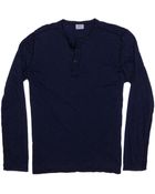 Hartford Slub Cotton Henley - Lyst