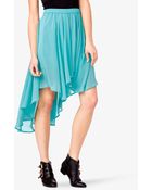 Forever 21 Chiffon High-low Skirt - Lyst