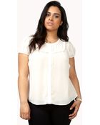 Forever 21 Sheer Ruffled Bib Shirt - Lyst