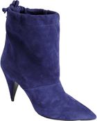 Pierre Hardy Suede Drawstring Ankle Boot - Lyst