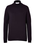 Jil Sander Cashmere Turtleneck In Deep Violet - Lyst
