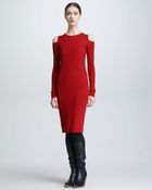 Jean Paul Gaultier Coldshoulder Longsleeve Dress Red - Lyst