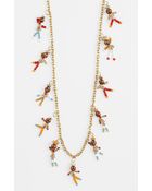 Tory Burch Long Charm Station Necklace - Lyst