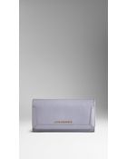 Burberry Patent London Leather Continental Wallet - Lyst