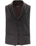 John Varvatos Peak Lapel Linen Waistcoat - Lyst