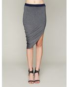 Bella Luxx Jersey Asymmetrical Drape Skirt - Lyst