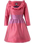 House Of Holland Silkblend Houndstooth Dress - Lyst