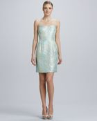 Kate Spade Faye Strapless Jacquard Dress - Lyst