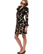 Burberry Prorsum Printed Ponyskin and Nappa Trench Coat - Lyst