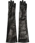Dolce & Gabbana Nappa Leather Long Gloves - Lyst