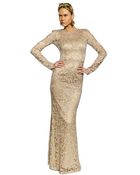 Dolce & Gabbana Viscose Lace Long Dress - Lyst