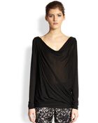 Donna Karan New York Draped Lightweight Jersey Tunic - Lyst