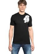 DSquared2 Flower Printed Cotton Jersey Tshirt - Lyst