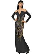 Etro Printed Viscose Cady Long Dress - Lyst