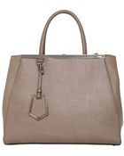 Fendi Medium 2Jours Textured Leather Bag - Lyst
