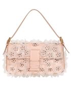 Fendi Flower Leather Baguette Bag - Lyst