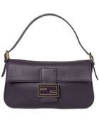 Fendi Grained Leather Baguette Bag - Lyst