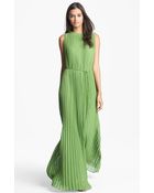 Ted Baker Pleated Maxi Dress - Lyst