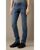 Burberry Steadman Stonewash Mid-Indigo Slim Fit Jeans - Lyst