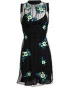 Christopher Kane Floral Embroidered Tulle Dress - Lyst