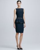 Tadashi Shoji Sleeveless Bonded Peplum Cocktail Dress - Lyst
