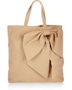 RED Valentino Bow Embellished Leather Tote - Lyst