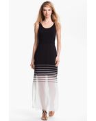 Vince Camuto Mixed Media Maxi Dress - Lyst