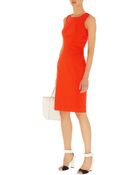 Karen Millen Tailored Cotton Pencil Dress - Lyst