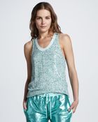 Diane von Furstenberg Emilia Marble Sequined Tank - Lyst
