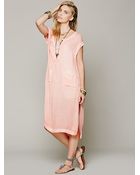 Free People Shortsleeve 2 Pocket Maxi Top - Lyst