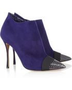 Nicholas Kirkwood Elaphetrimmed Suede Ankle Boots - Lyst