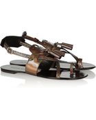 Proenza Schouler Holographic Leather Sandals - Lyst