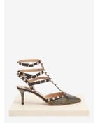 Valentino Rock Stud Camouflage Crystal Embellished Pumps - Lyst