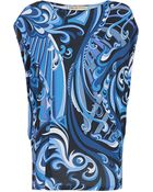 Emilio Pucci Printed Batwing Top - Lyst