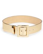 Kate Spade Metallic Leather Wide Belt - Lyst