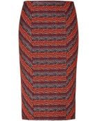 Matthew Williamson Pencil Skirt In Plum - Lyst