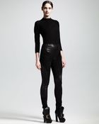 Alexander McQueen Skinny Suede-leather Pants - Lyst