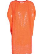 Diane von Furstenberg Kei Sequined Silk Chiffon Dress - Lyst