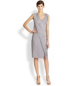 Donna Karan New York Asymmetrical Drapedfold Dress - Lyst