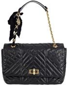 Lanvin Black Happy Large Quilted Leather Shoulder Bag - Lyst