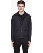 Lanvin Military Style Shearling and Leather Jacket - Lyst