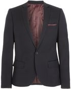 Topman Navy Skinny Suit Jacket - Lyst