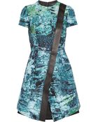 Proenza Schouler Leather trimmed Bouclé jacquard Dress - Lyst